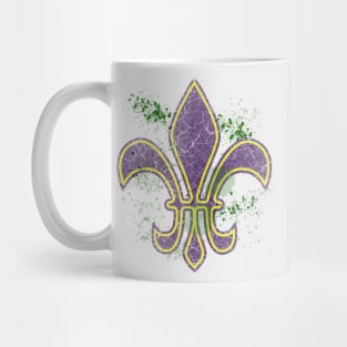 Grunge Mardi Gras fleur-de-lis Mug
